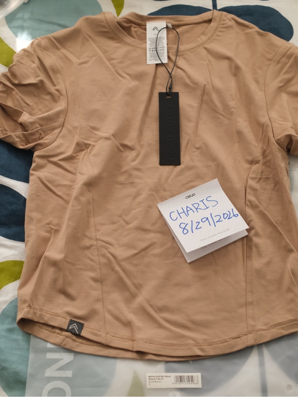 ONER Active Dune Brown Mellow Soft Tee NWT S